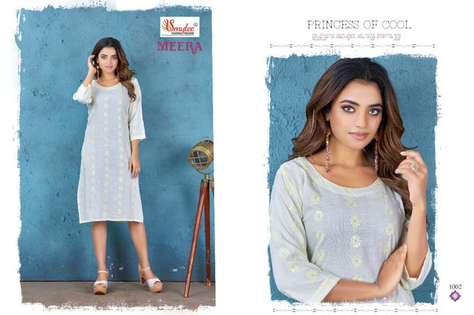 Rung Meera Rayon Fancy Stylish Regular Wear Kurtis Collection